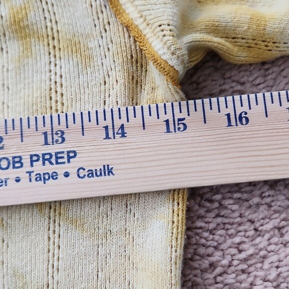 Free People Rory Tie Dye Henley Buttered Up Combo, Yellow, Size XL - Picture 8 of 9